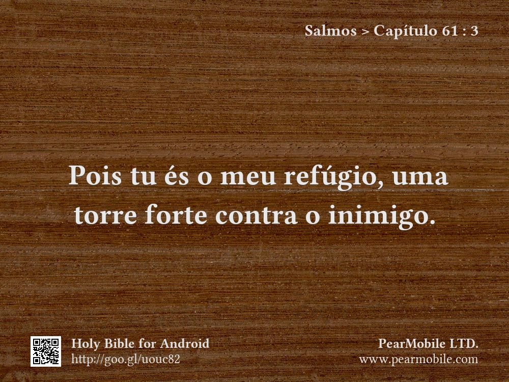 Salmos, Capítulo 61:3